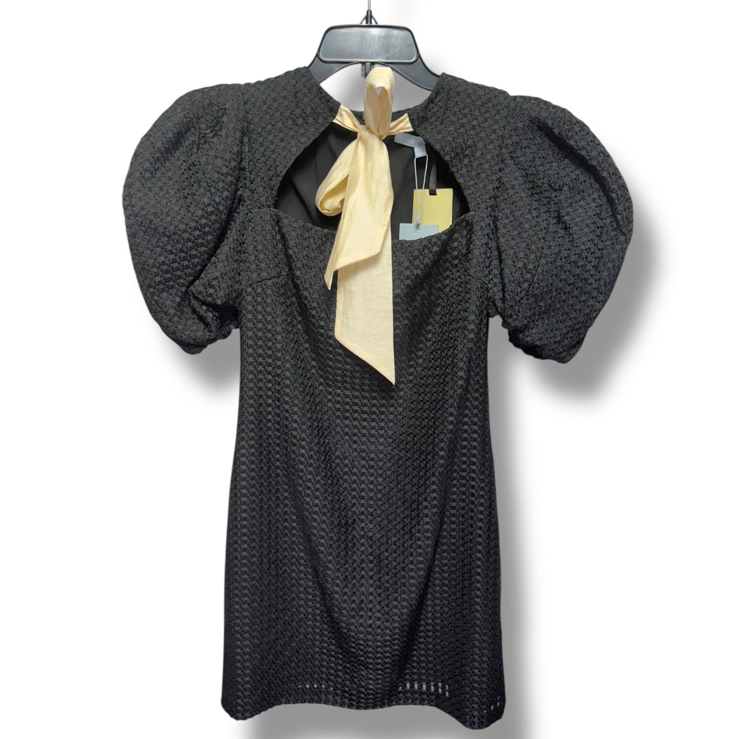 Savile Short Puff Sleeve Bow Tie Neck Dress By Courtney Grow X Antonio Melani In Black, Size: 4