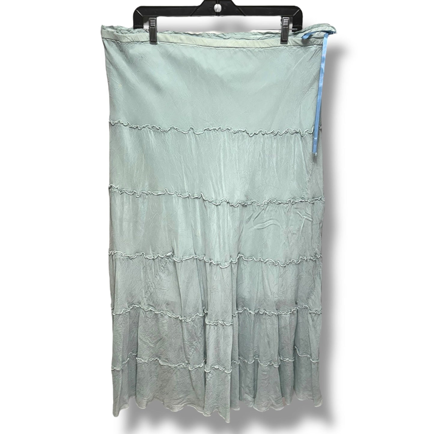 Sebrina Tiered Maxi Skirt By Johnny Was In Aqua, Size: M