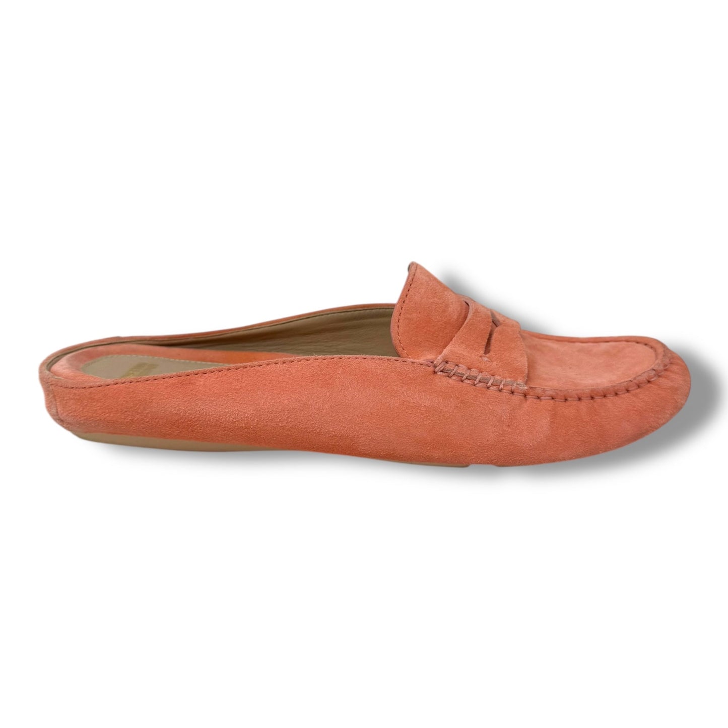 Giada Suede Mules By Johnston & Murphy In Peach, Size: 8