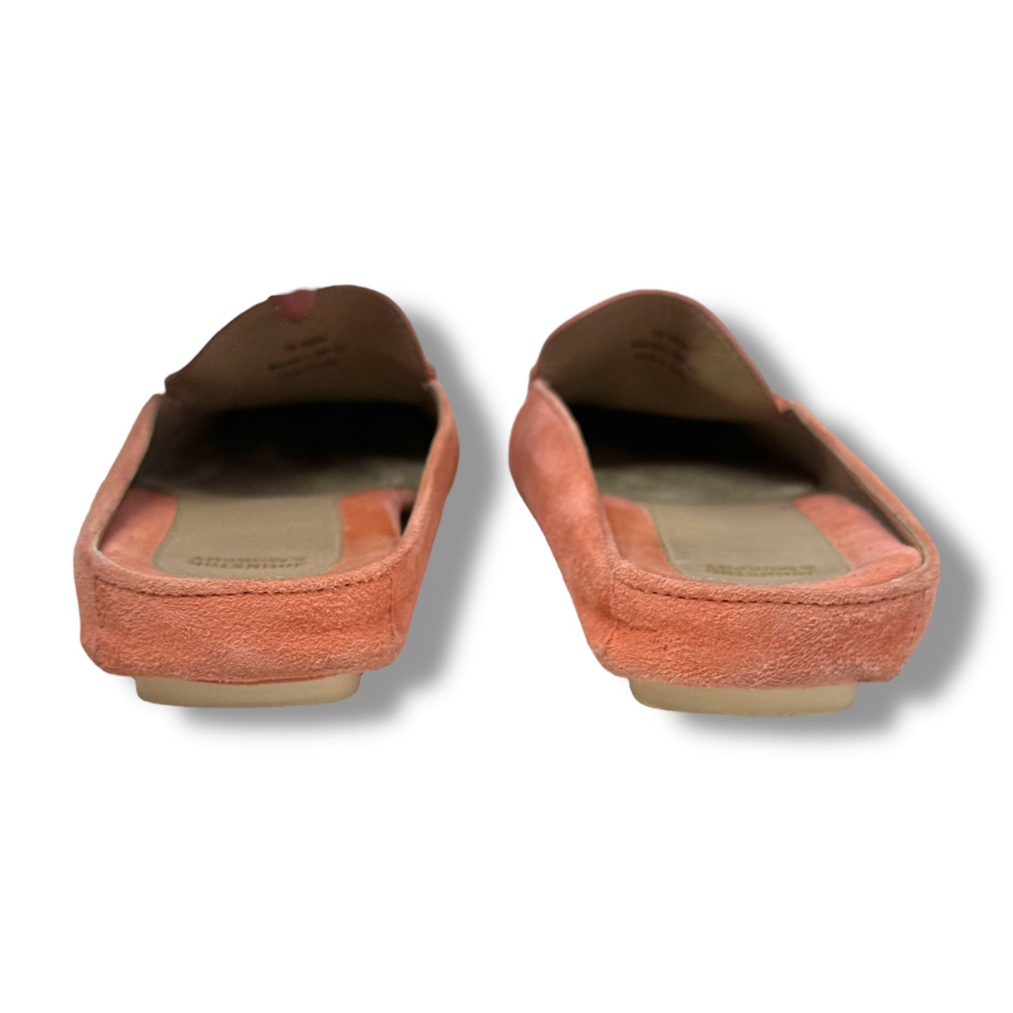 Giada Suede Mules By Johnston & Murphy In Peach, Size: 8