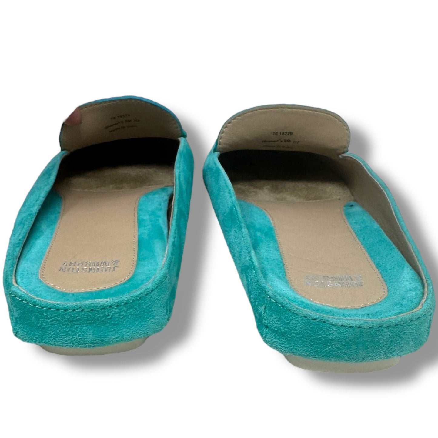 Giada Suede Mules By Johnston & Murphy In Aqua, Size: 8