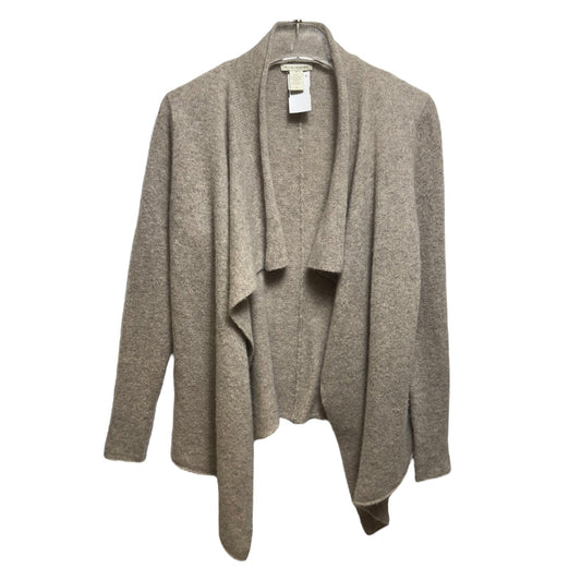 Shawl Collar Cashmere Cardigan Sweater By White And Warren In Tan, Size: M