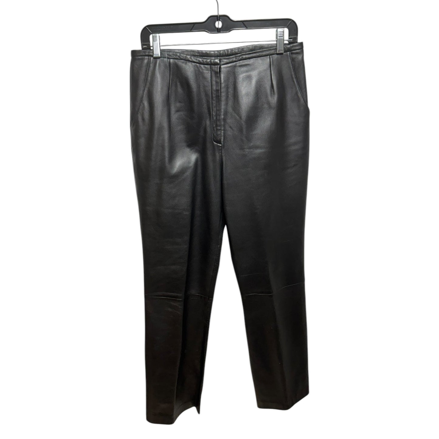 Leather Pants Straight By Lord And Taylor In Black, Size: 8