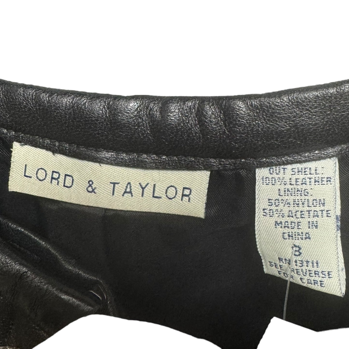 Leather Pants Straight By Lord And Taylor In Black, Size: 8