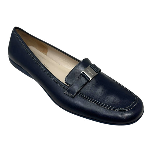 Leather Loafers Luxury Designer By Ferragamo  Size: 9.5 B