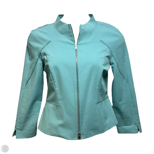 Bleecker Fitted Jacket Designer By Lafayette 148 In Teal, Size: 12