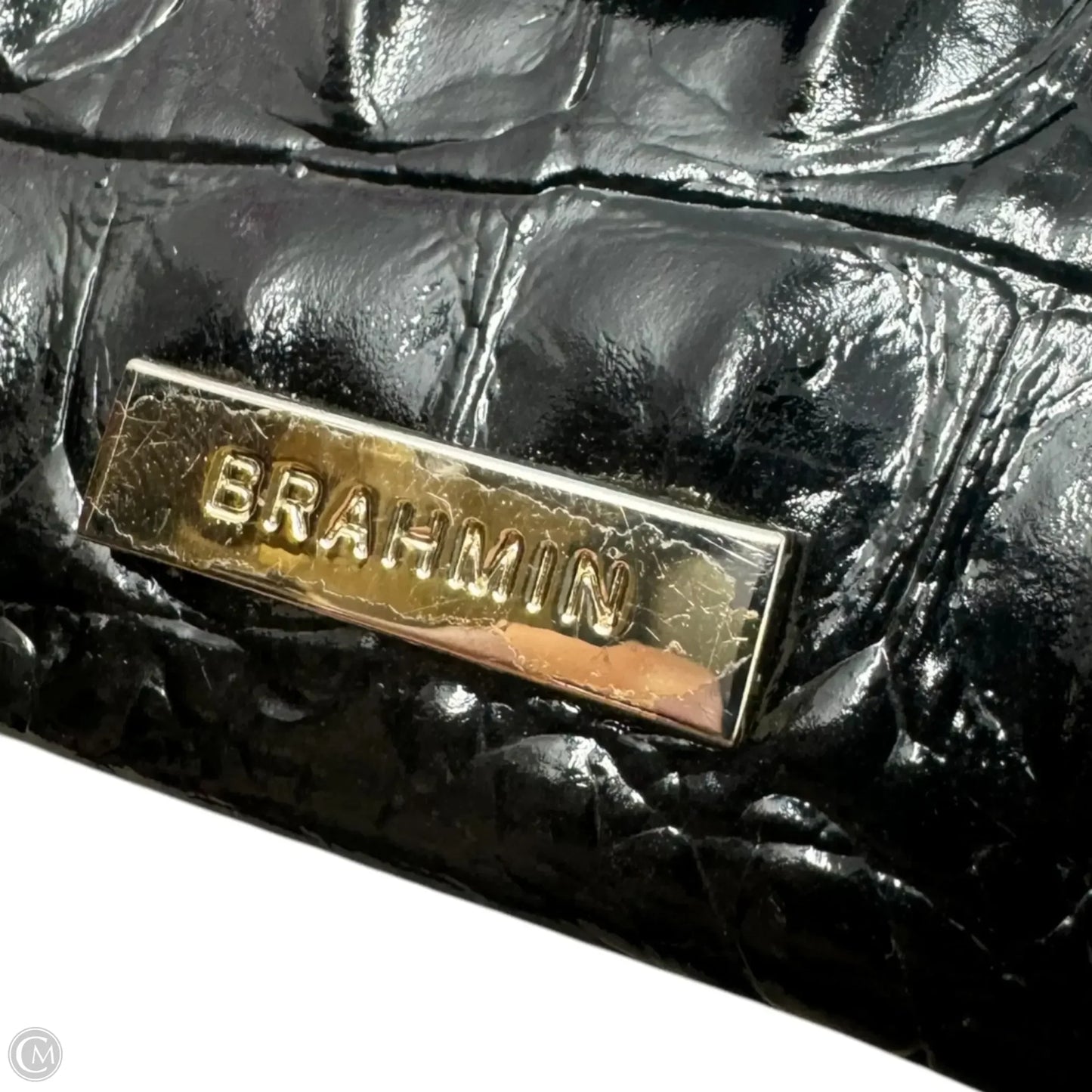 BYO Mask Case Designer By Brahmin In Melbourne Croc Embossed Leather, Size: Small