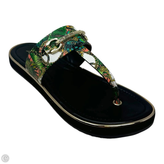 Deverena T-strap Sandals By Aldo In Tropical Print, Size: 8.5