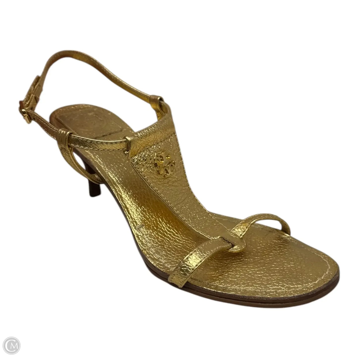 Britton Metallic Sandals Designer By Tory Burch In Gold, Size: 7.5