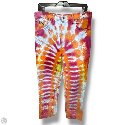 Jeans Boyfriend By Levis In Tie Dye Print, Size: 18