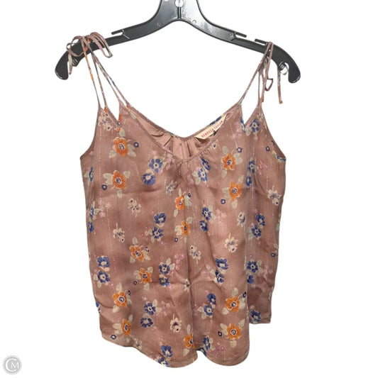 Top Sleeveless By Rebecca Taylor In Floral Print, Size: 0