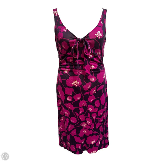 Silk St Kitt’s Sheath Dress Designer By Diane Von Furstenberg In Floral Print, Size: 10