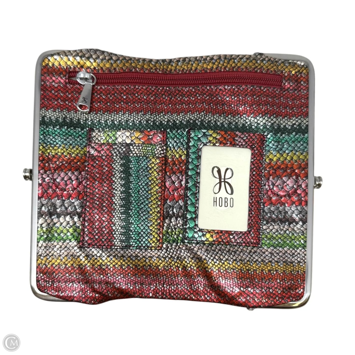 Lauren Leather Frame Clutch Wallet By Hobo Intl In Holiday Stripe, Size: Medium