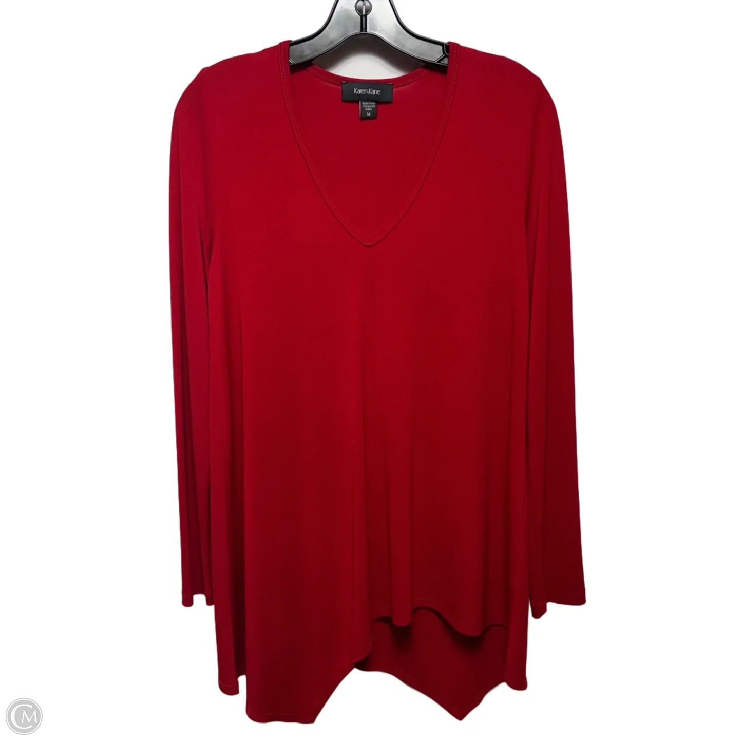 Top Long Sleeve By Karen Kane In Red, Size: M