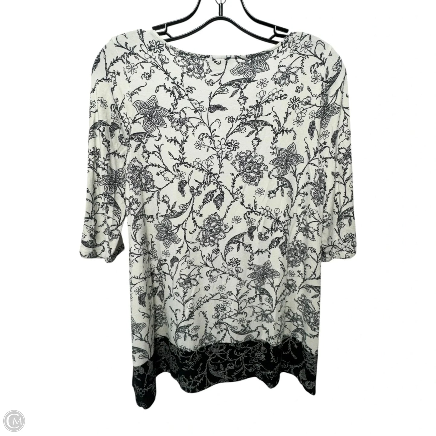 Top 3/4 Sleeve By J. Jill In Black & White, Size: Xs
