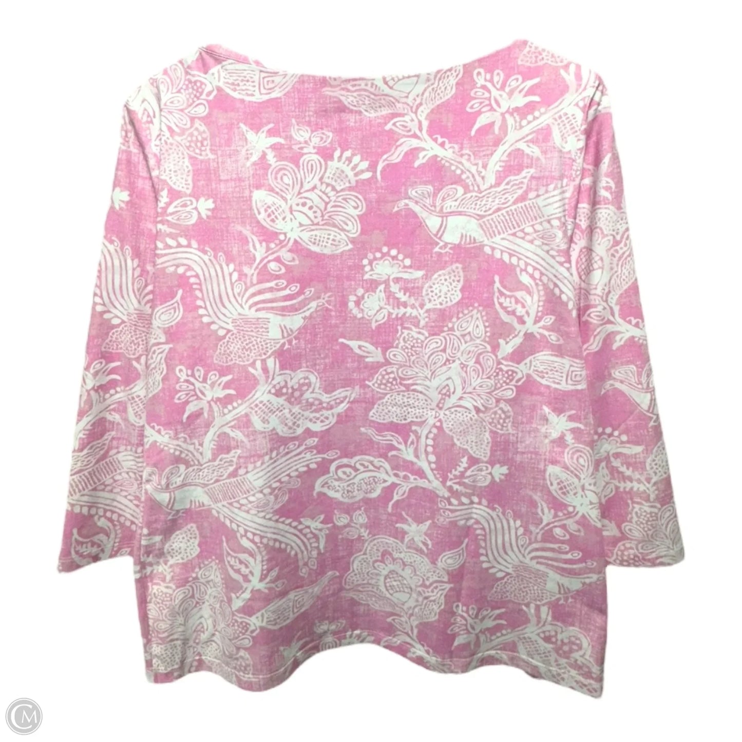 Top 3/4 Sleeve By J Mclaughlin In Pink, Size: Xl