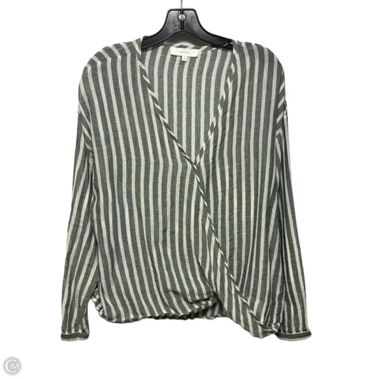 Top Long Sleeve By Talori In Striped Pattern, Size: L