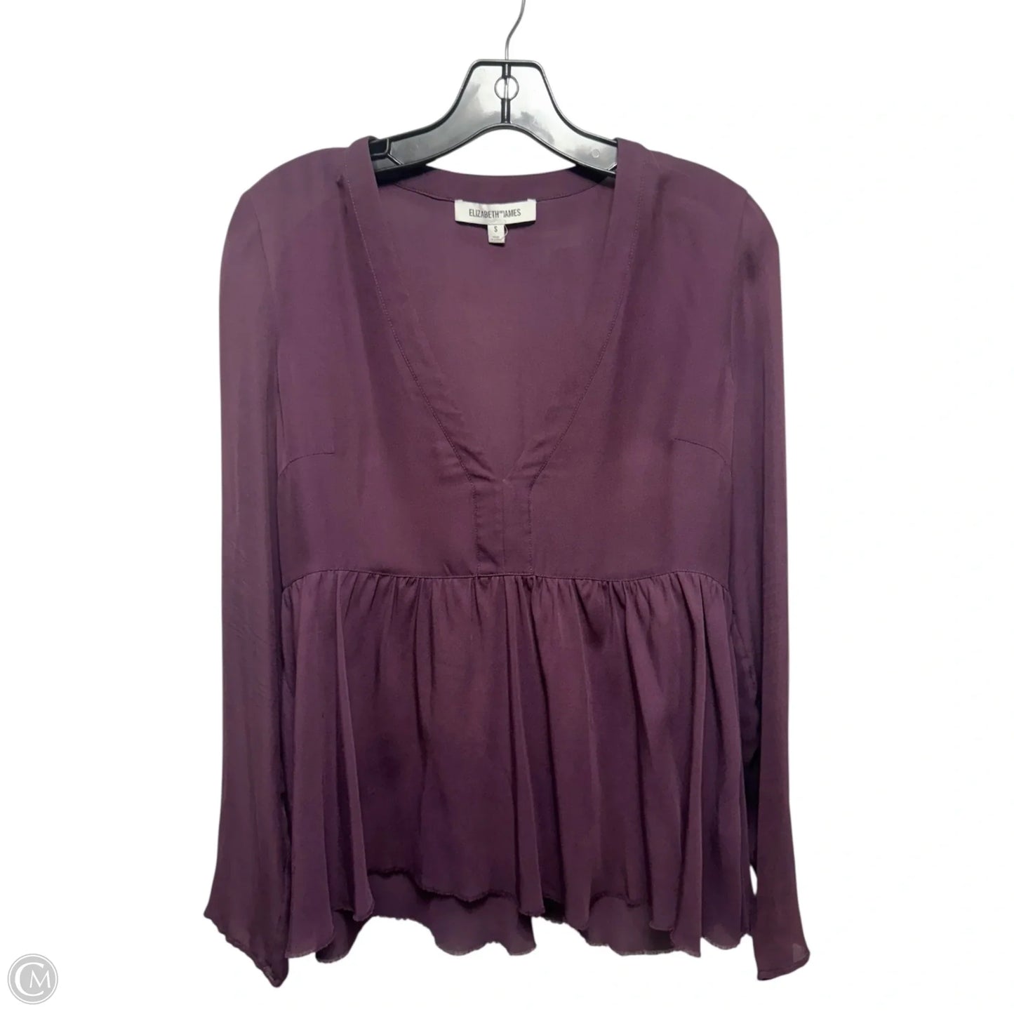 Silk Top Long Sleeve By Elizabeth And James In Purple, Size: S