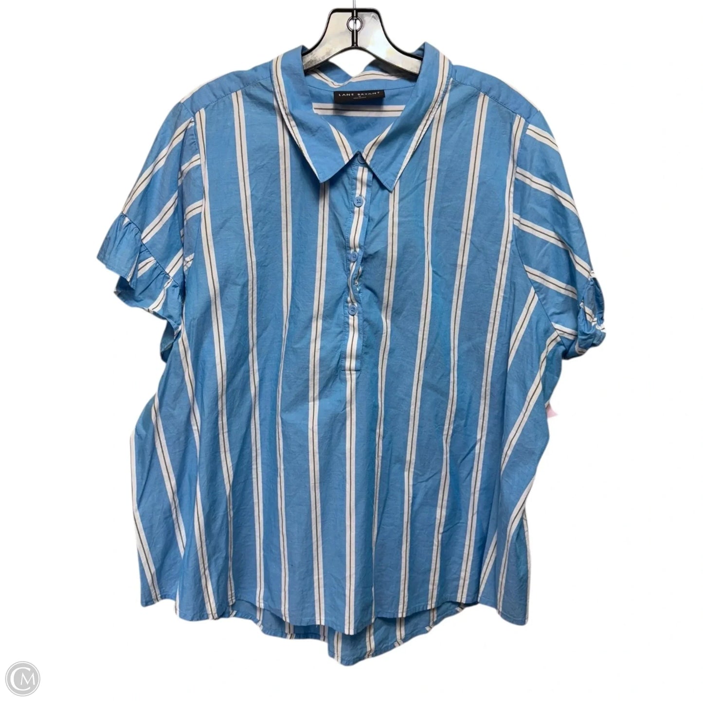 Top Short Sleeve By Lane Bryant In Striped Pattern, Size: 1x