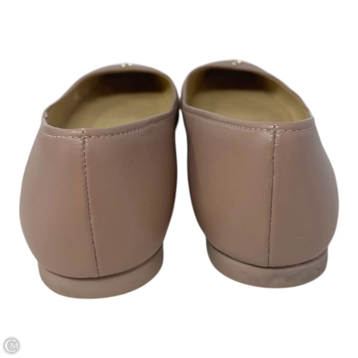 Gisela Napa Leather Ballet Flat Shoes Luxury Designer By Jimmy Choo In Tan, Size: 9