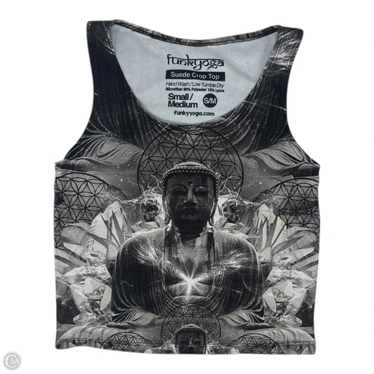 Athletic Tank Top By Funky Yoga In Grey, Size: S