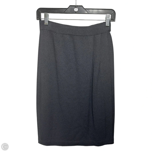 Knit Midi Skirt Designer By St John Collection In Black, Size: 6