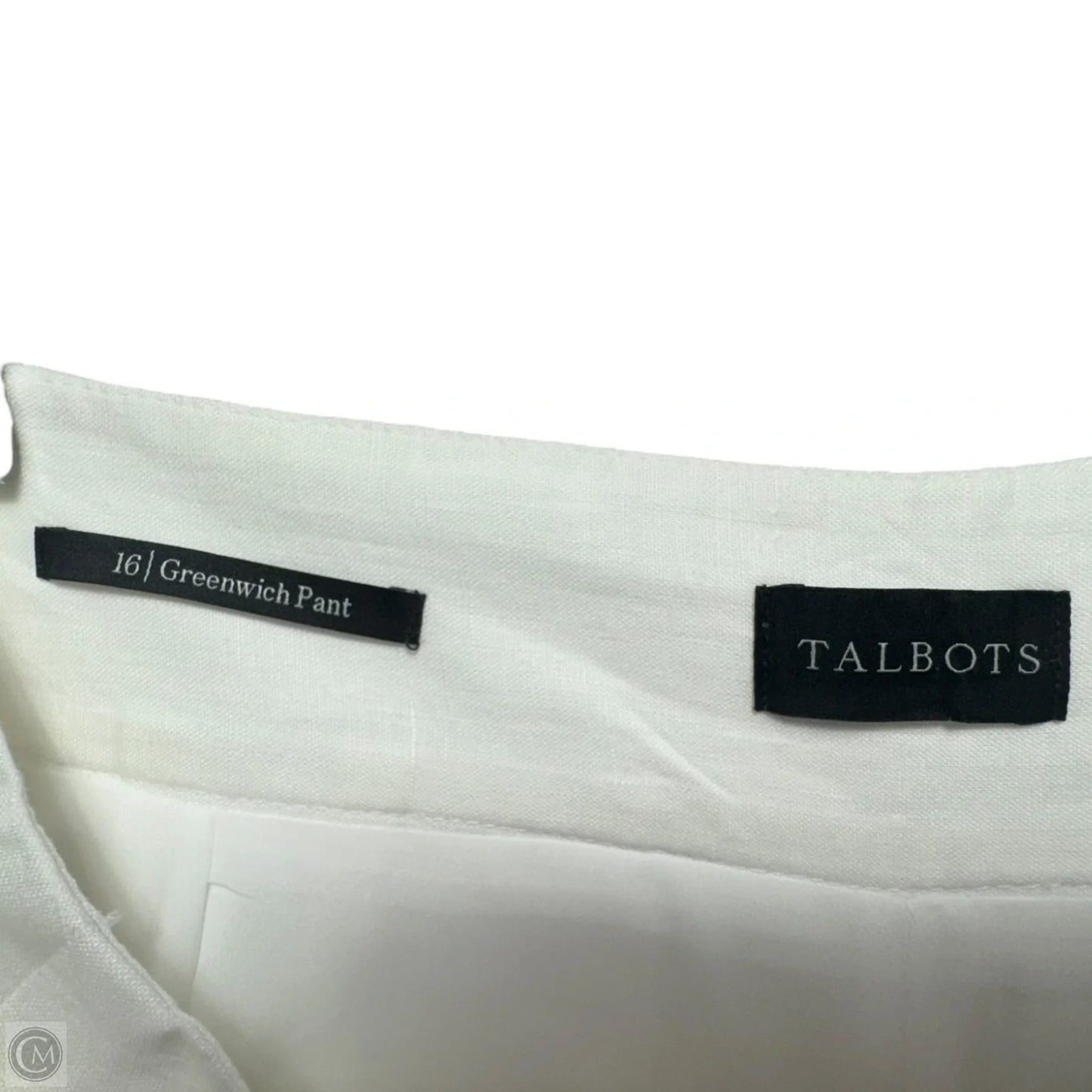 Pants Linen By Talbots In White, Size: 16