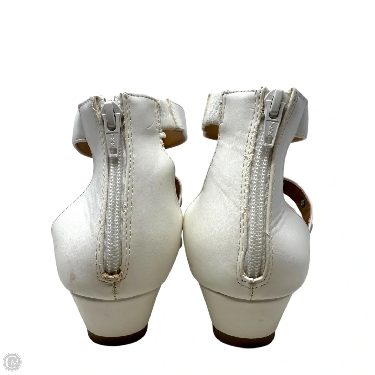 Caged Gladiator Sandals  By Comfortview In White, Size: 11