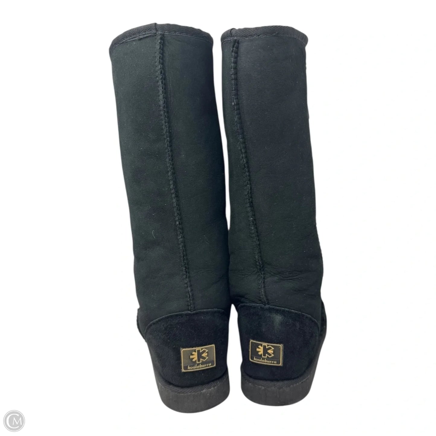 Rhinestone Fur Lined Boots Knee Flats By Koolaburra By Ugg In Black, Size: 9