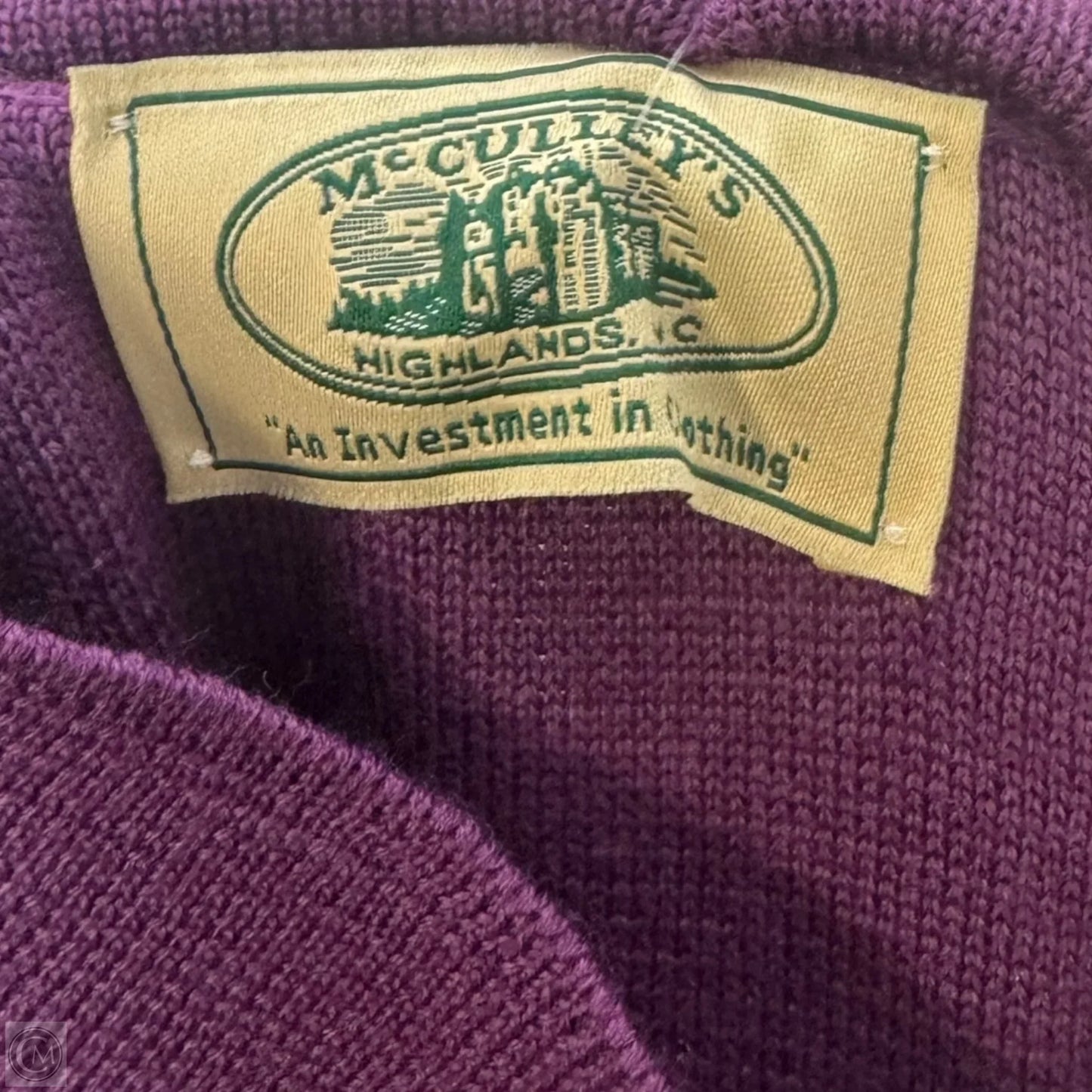 Wool Turtleneck Poncho By McCulley’s In Purple, Size: Osfm