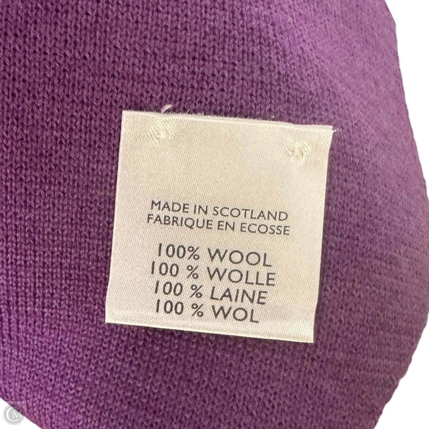 Wool Turtleneck Poncho By McCulley’s In Purple, Size: Osfm