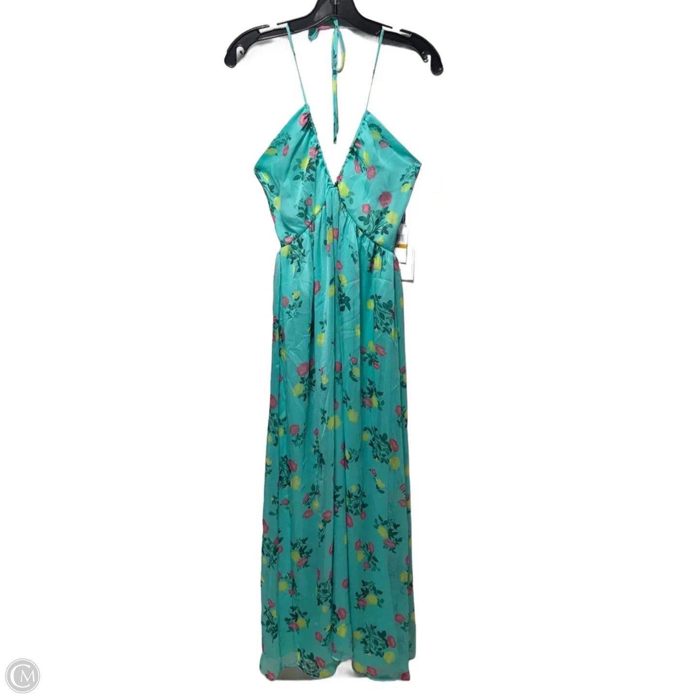 Tie Neck Halter Floral-Print Maxi Dress By 1.STATE In Floral Print, Size: S