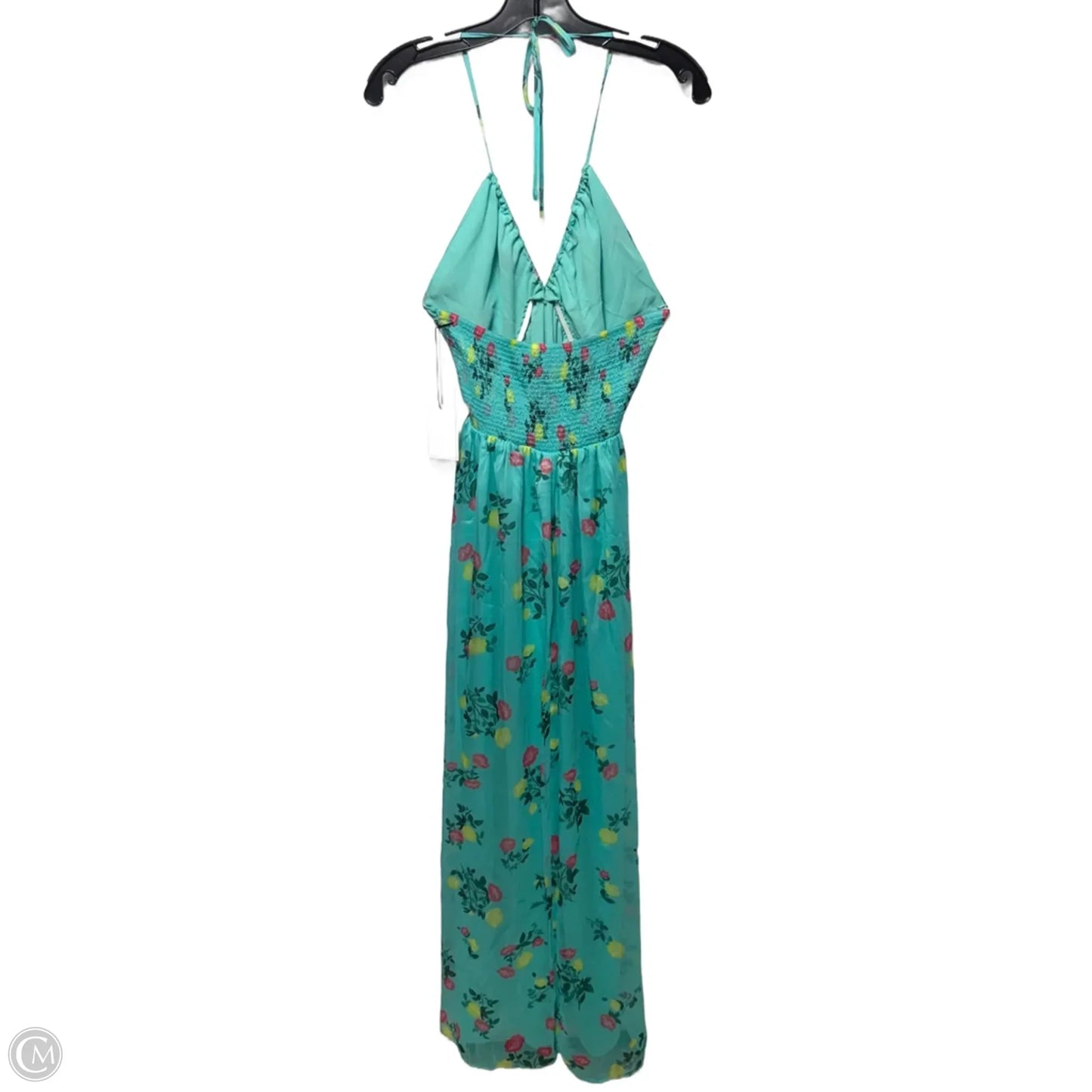 Tie Neck Halter Floral-Print Maxi Dress By 1.STATE In Floral Print, Size: S