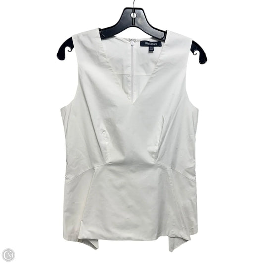 Top Sleeveless By Ellen Tracy In White, Size: S