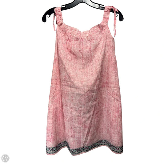 Top Sleeveless By Tori Richards In Pink & White, Size: S