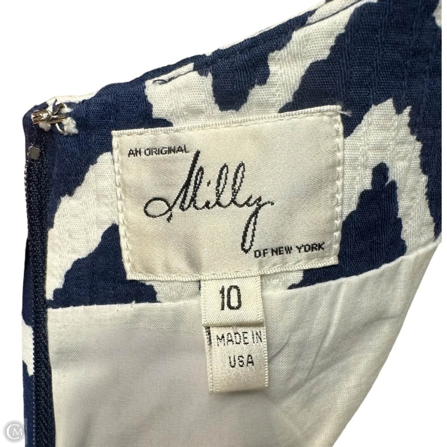 Zigzag Sheath Dress Designer By Milly In Chevron Pattern, Size: 10