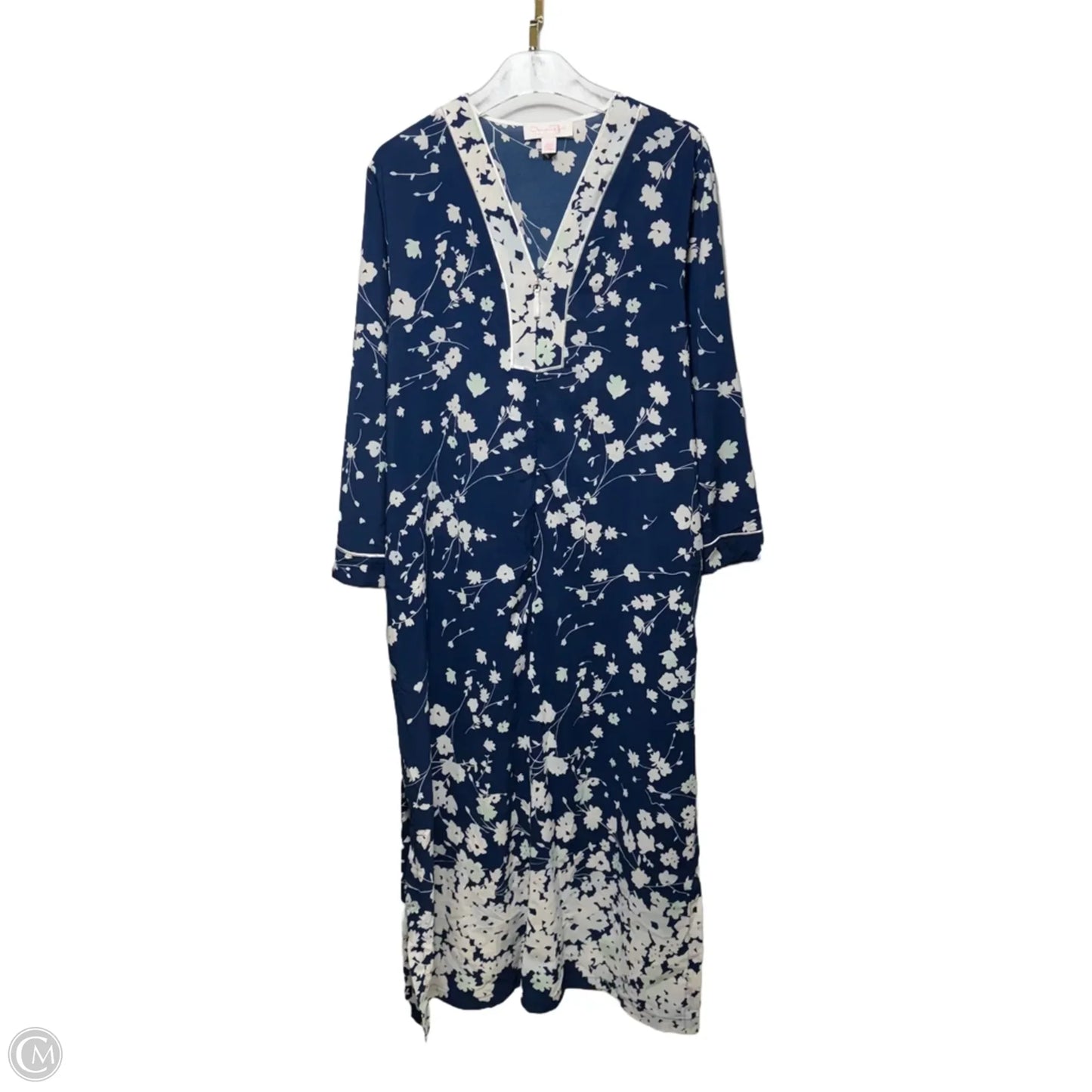 Dress Designer By Oscar De La Renta Pink Label In Floral Print, Size: L/XL