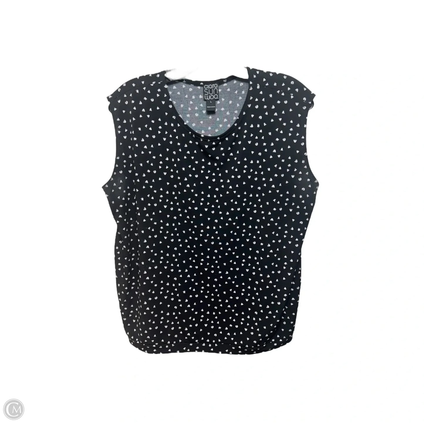 Top Sleeveless By Clara Sun Woo In Black & White, Size: L