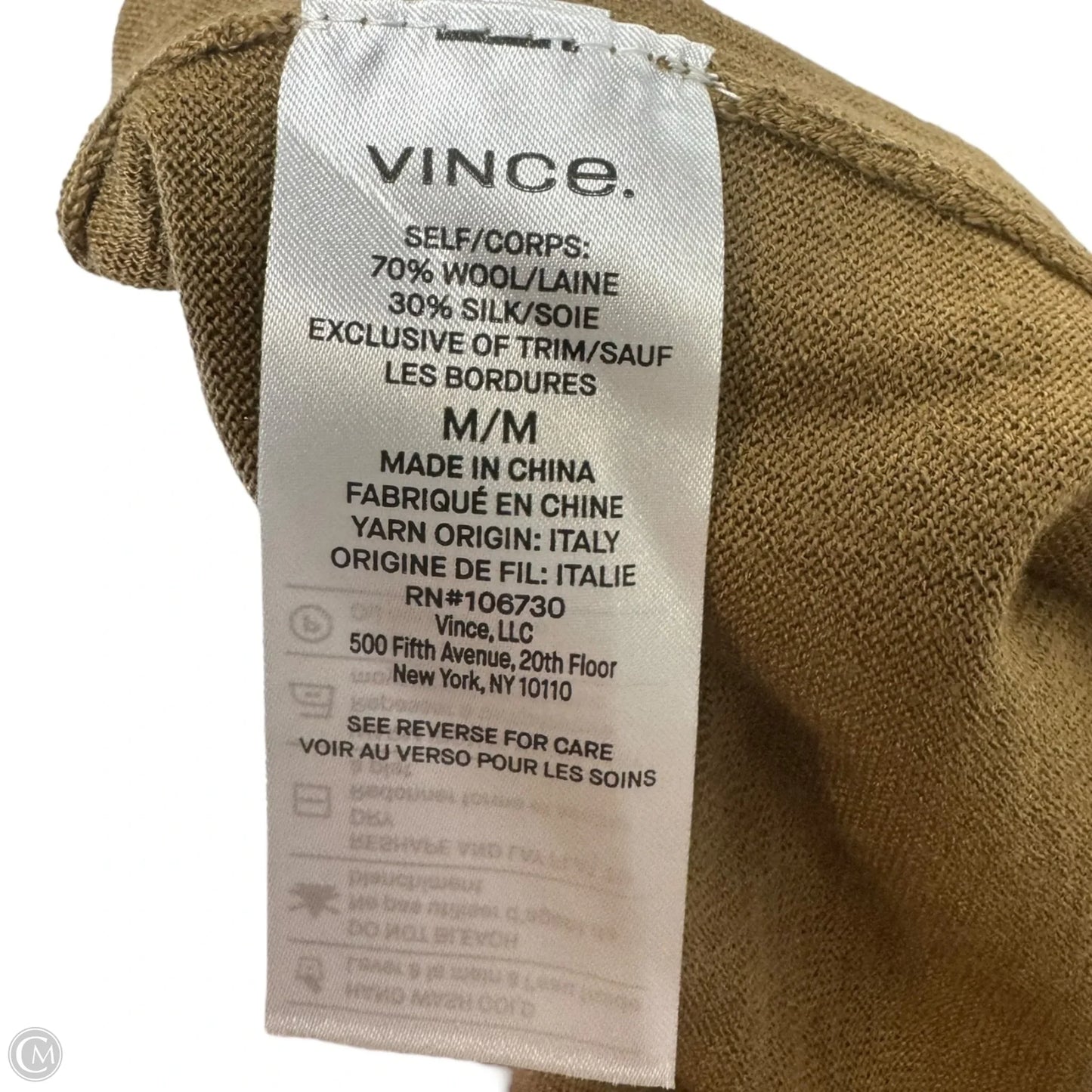 Wool-silk blend Sweater By Vince In Brown, Size: M