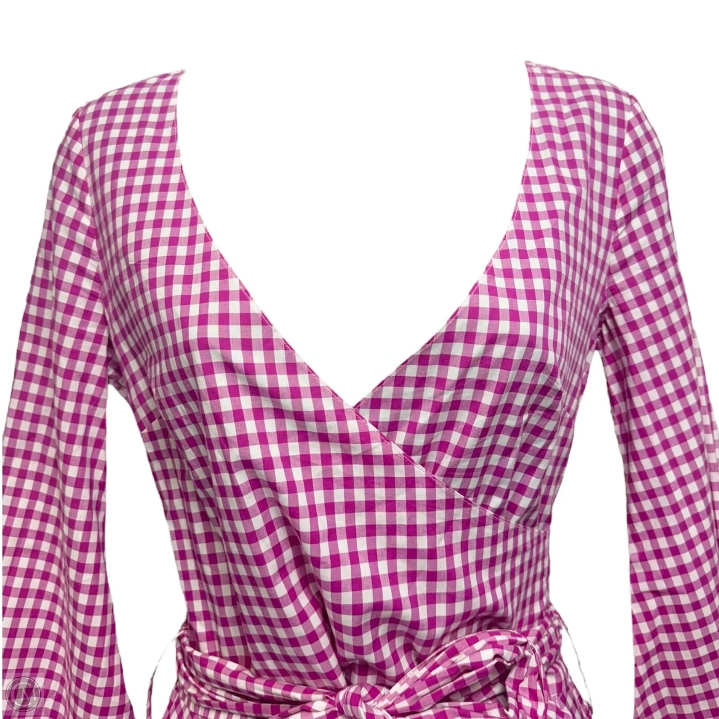 Lena Gingham Dress Casual Maxi By Caroline Constas In Checkered Pattern, Size: Xs