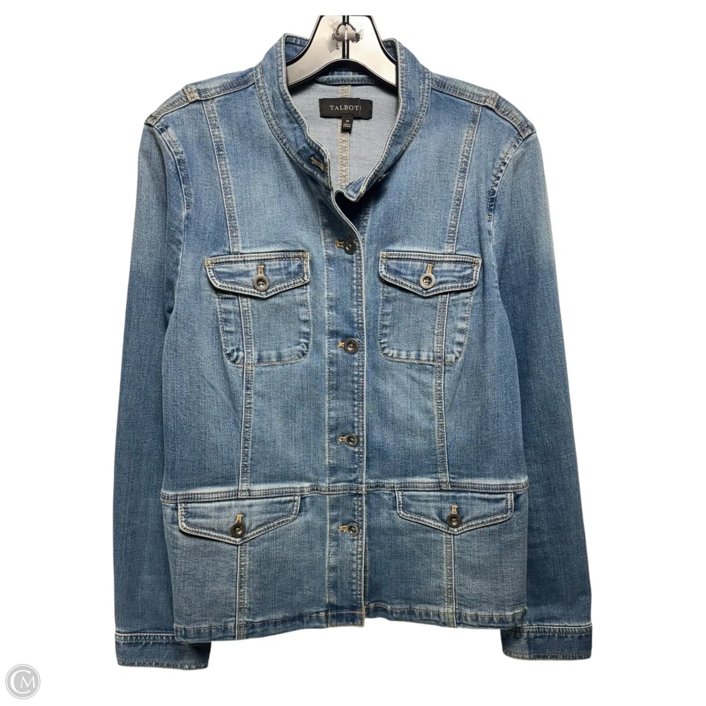 Lightweight Jean Jacket By Talbots In Blue Denim, Size: M
