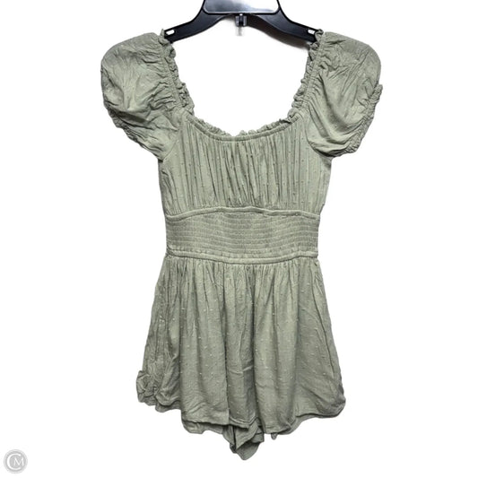 Romper Casual Short By Hollister In Green, Size: S