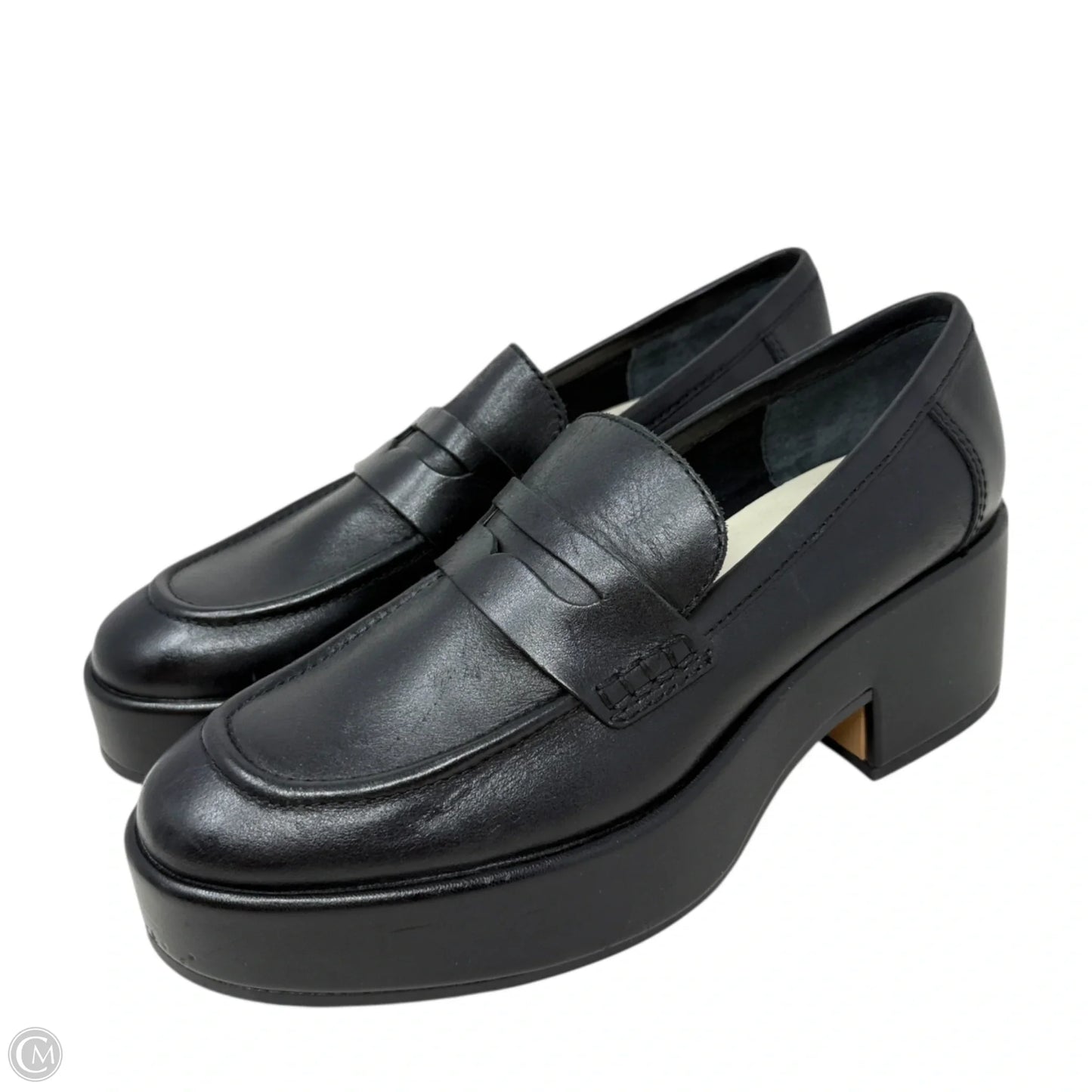 Yanni Leather Platform Loafers By Dolce Vita In Black, Size: 7.5