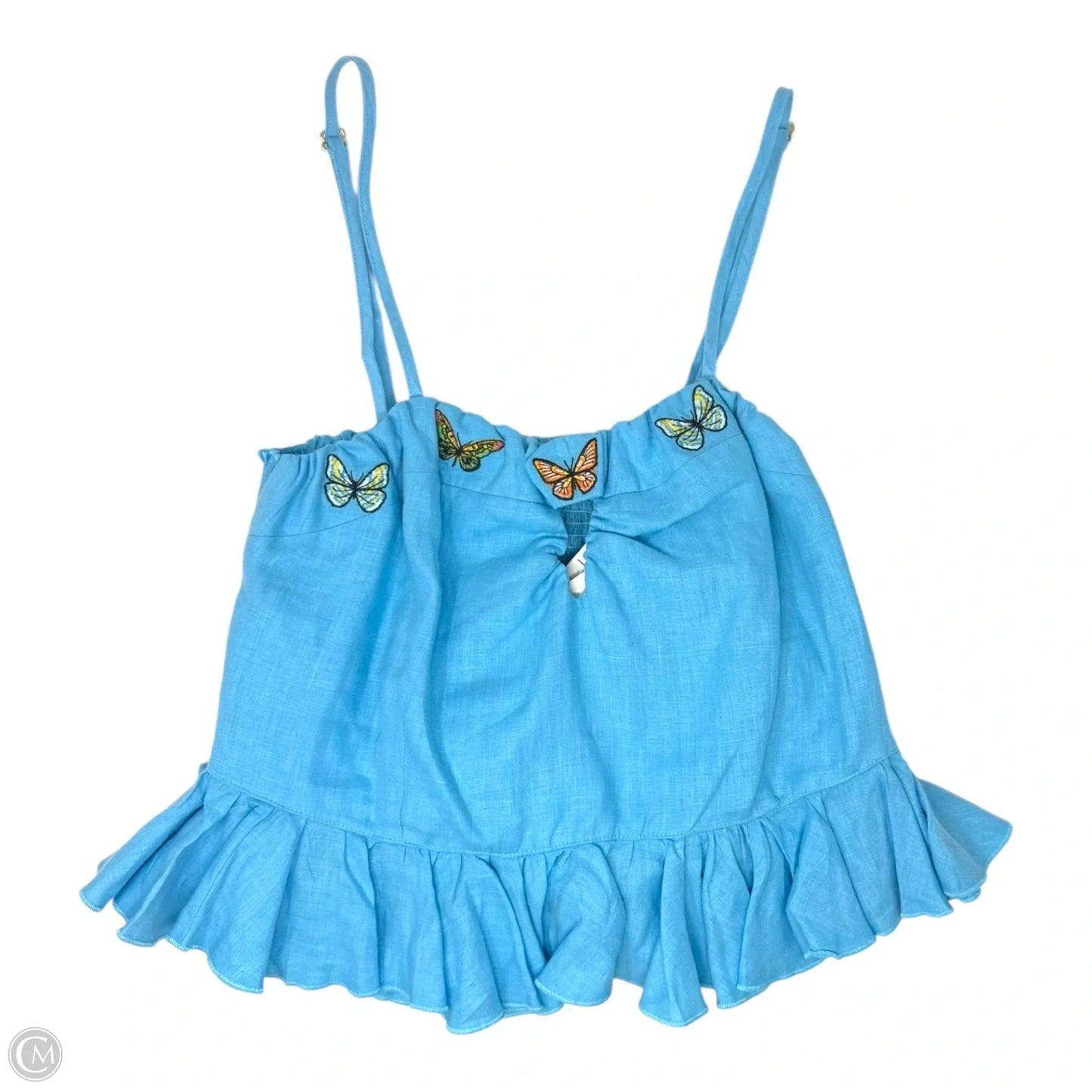 Embroidered Tank Top By Fanm Mon In Blue, Size: L