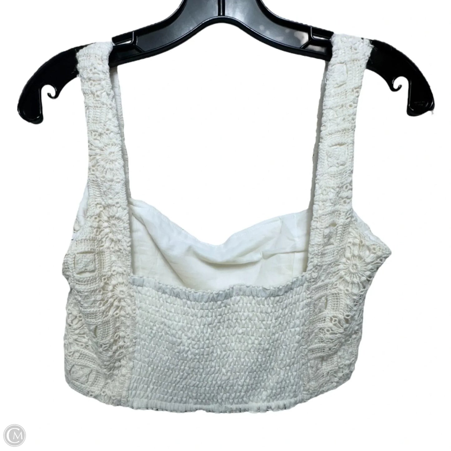 Kosia Jardim Linen-Blend Top By Agua Bendita In Cream, Size: M