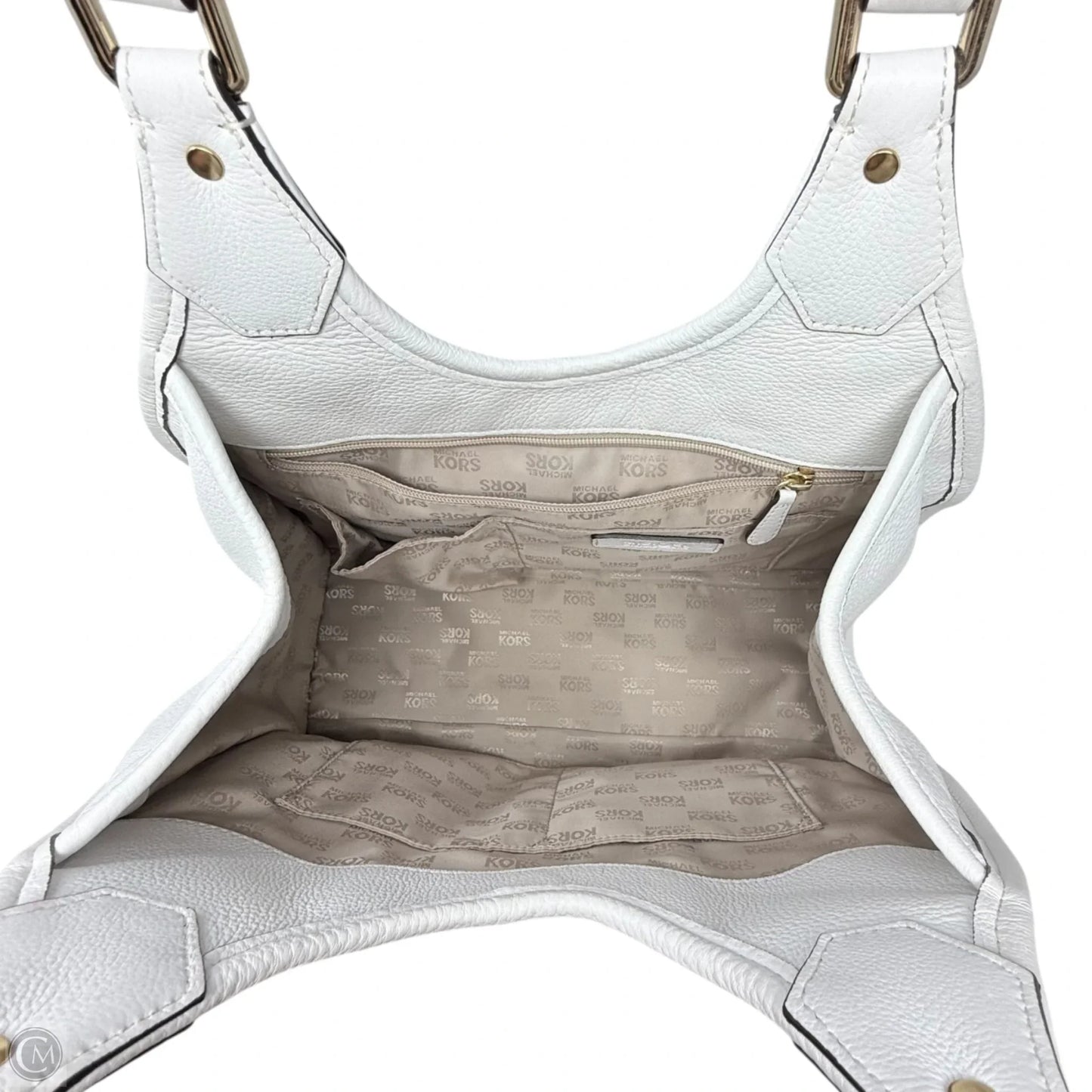 Hudson Leather Shoulder Bag By Michael By Michael Kors, Size: Medium