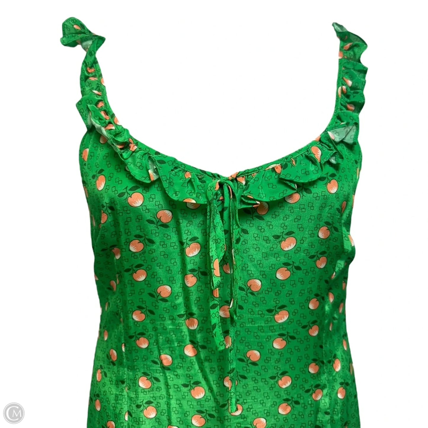 Danica Ruffled Dress Casual Midi By HVN In Green, Size: 10