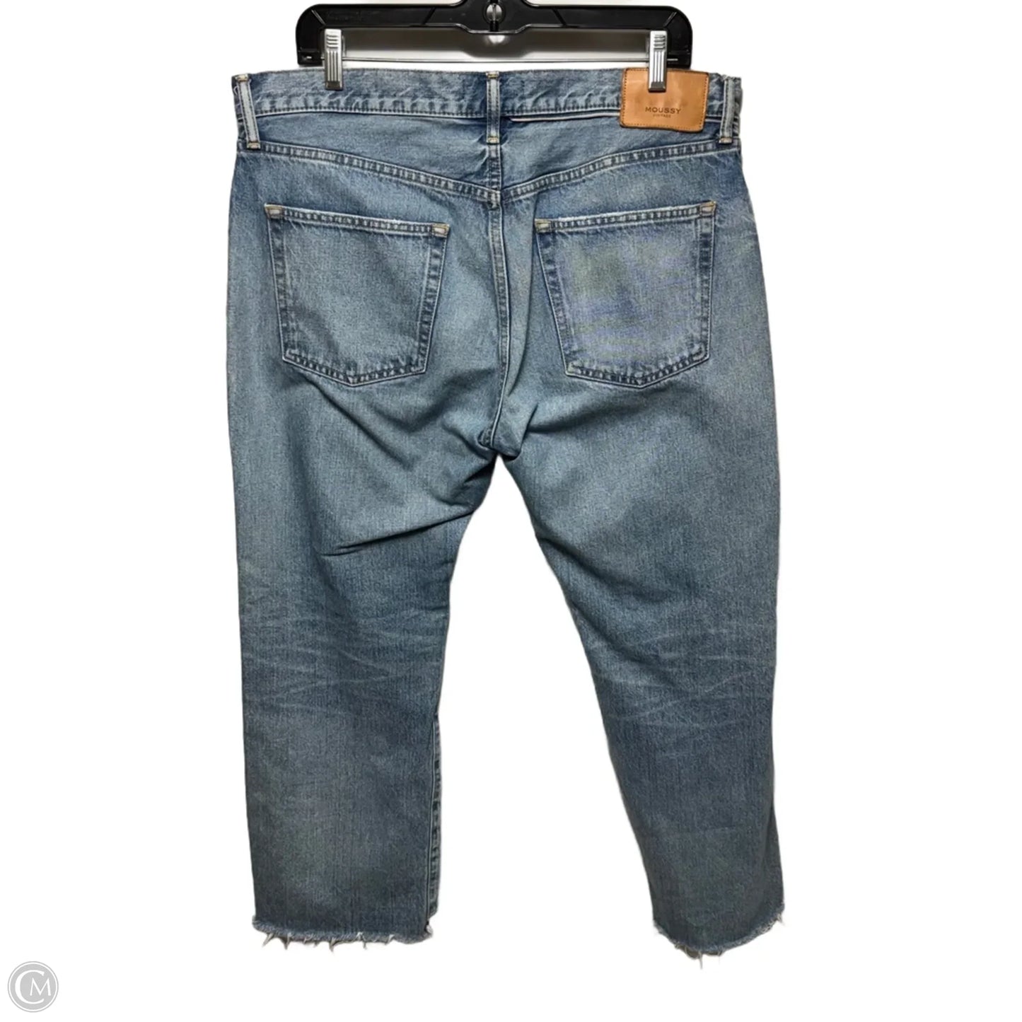 Jeans Straight By Moussy In Blue Denim, Size: 18