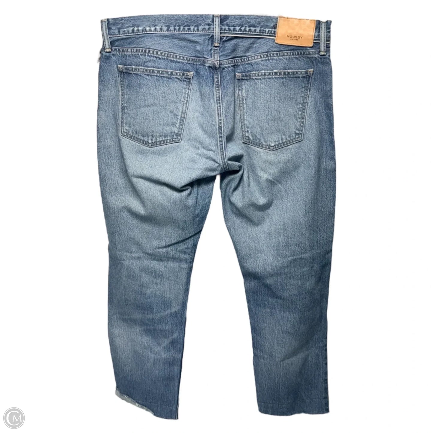 Jeans Straight By Moussy In Blue Denim, Size: 18