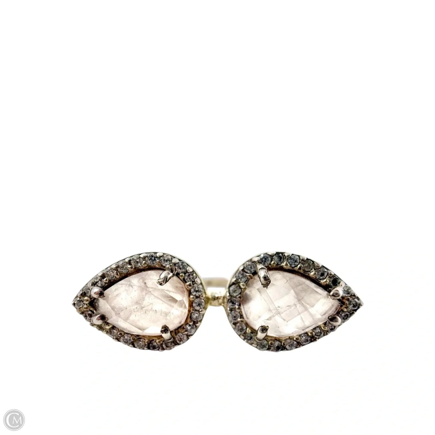 Faceted Stone Pave Statement Ring, Size: 7